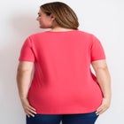 Triple Keyhole Short Sleeve Tee image number 1