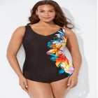 Sarong Front One Piece Swimsuit image number null
