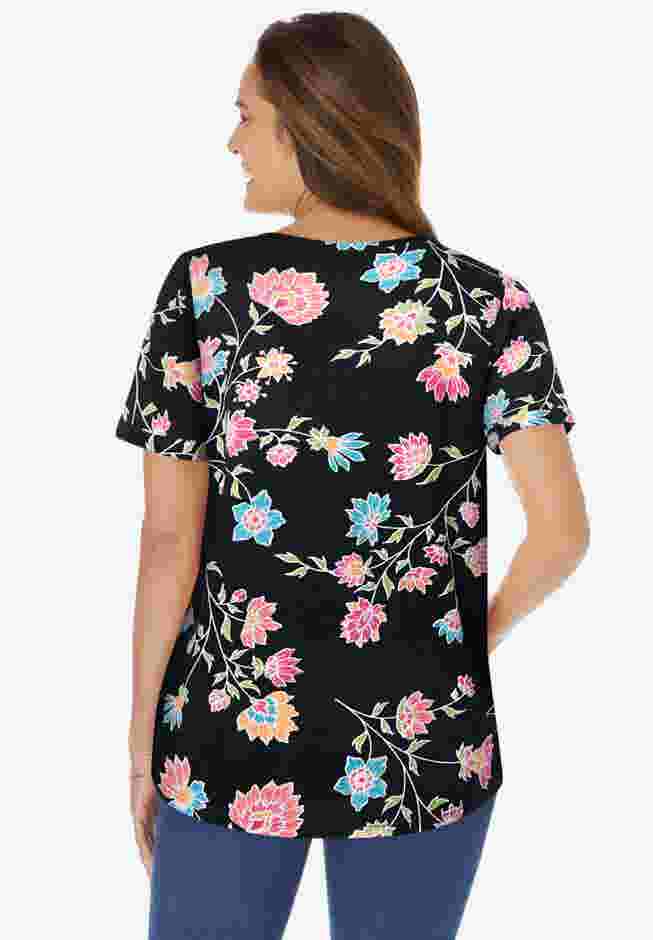 Notch-Neck Pocket Tee image number 1