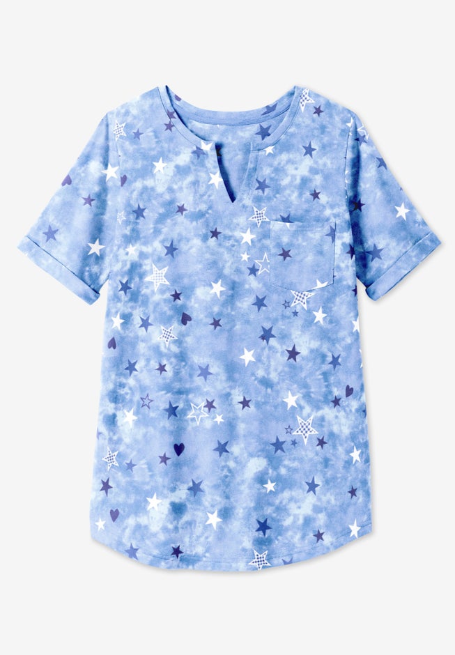 Notch-Neck Pocket Tee image number 3