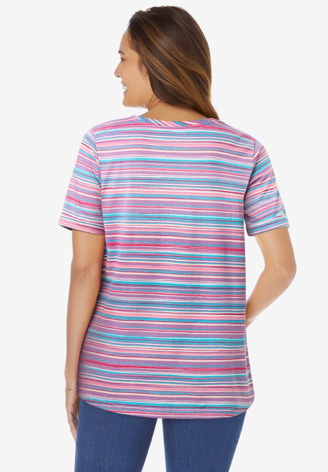 Notch-Neck Pocket Tee image number 1