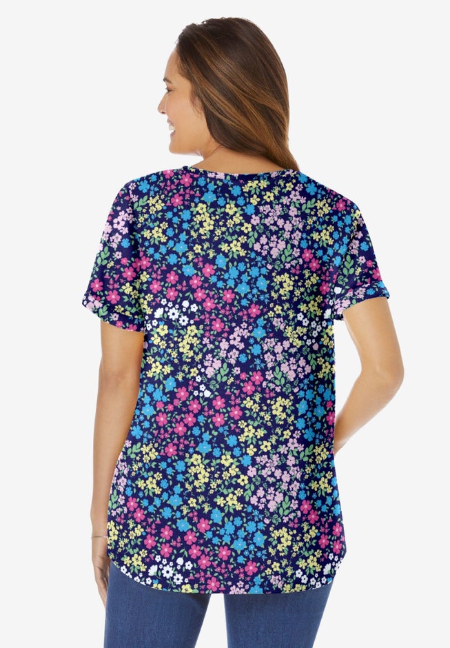 Notch-Neck Pocket Tee image number 1