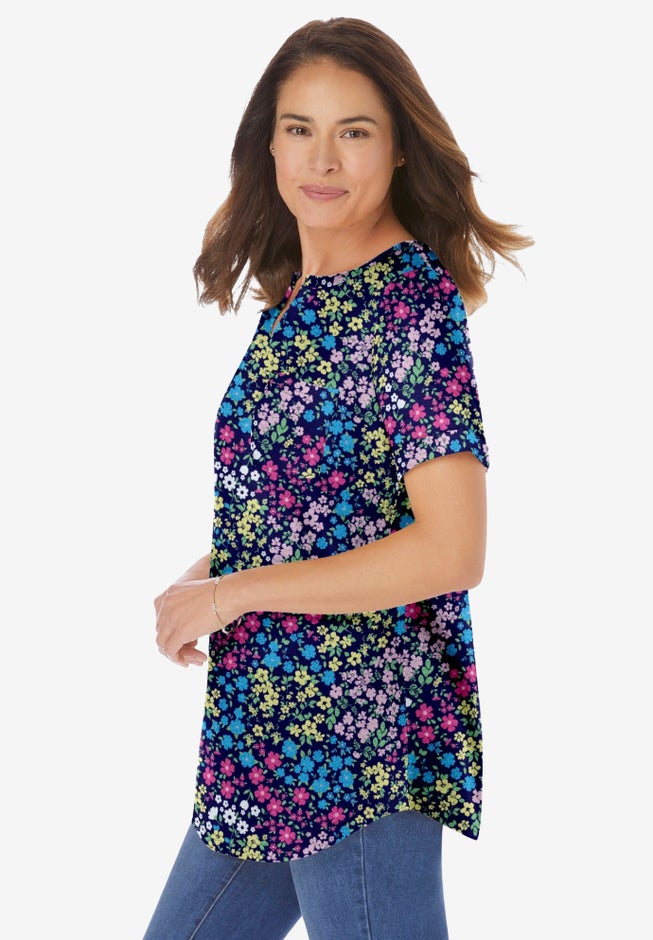 Notch-Neck Pocket Tee image number 2