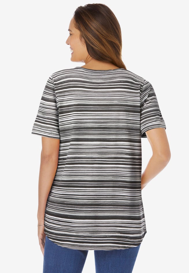 Notch-Neck Pocket Tee image number 1