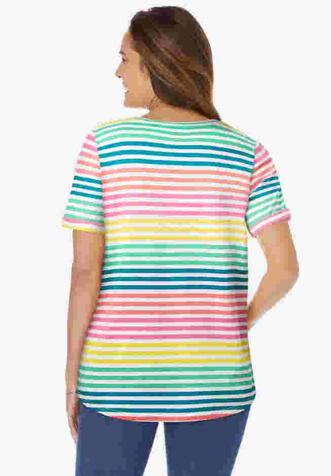 Notch-Neck Pocket Tee image number 1