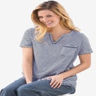 Notch-Neck Pocket Tee image number null