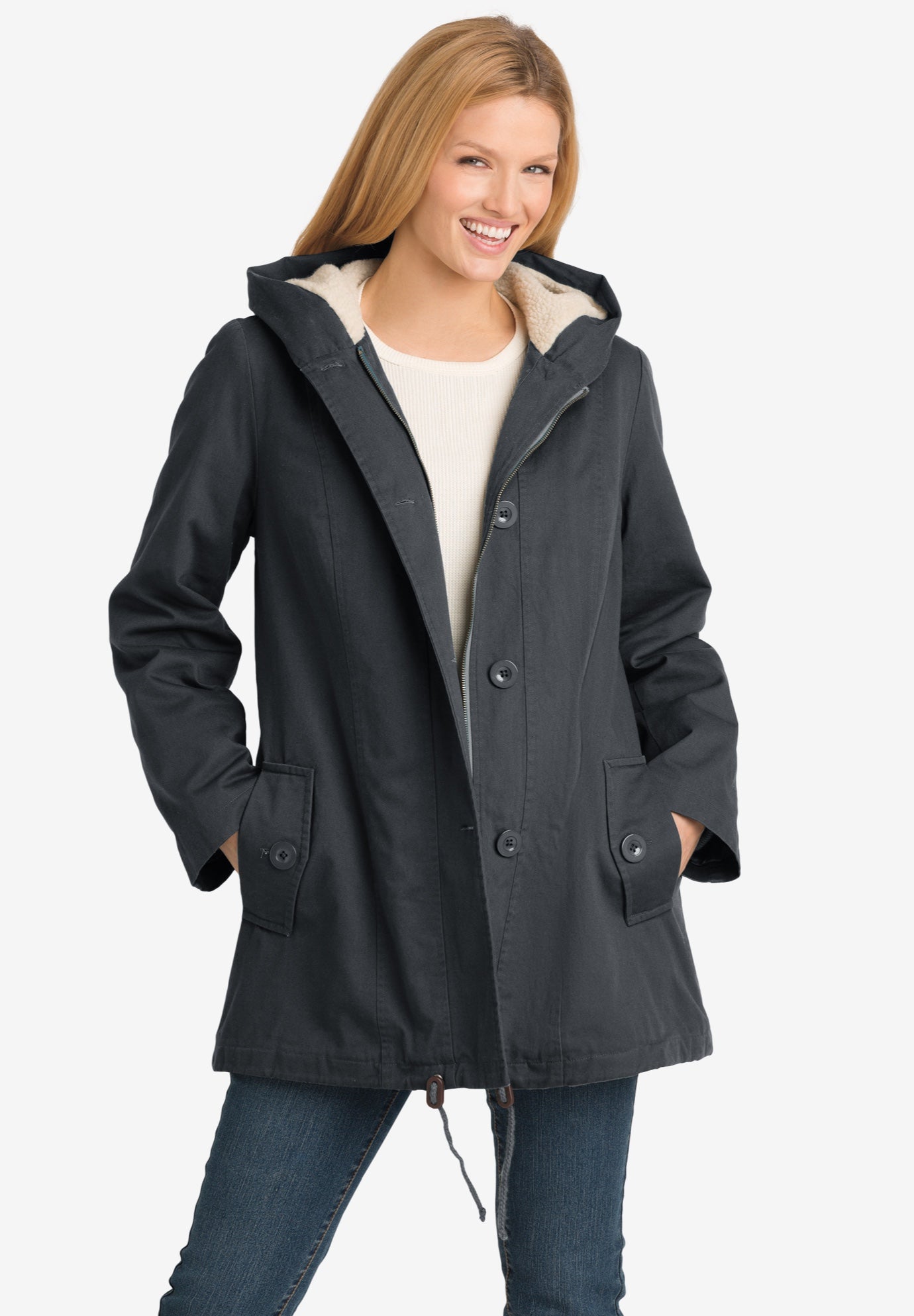 Sherpa-Lined Hooded Parka image number 0