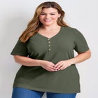 Short Sleeve Henley Tunic image number 0