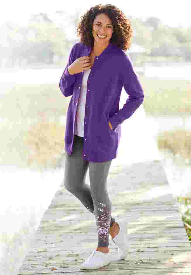 Fleece Baseball Jacket image number 5