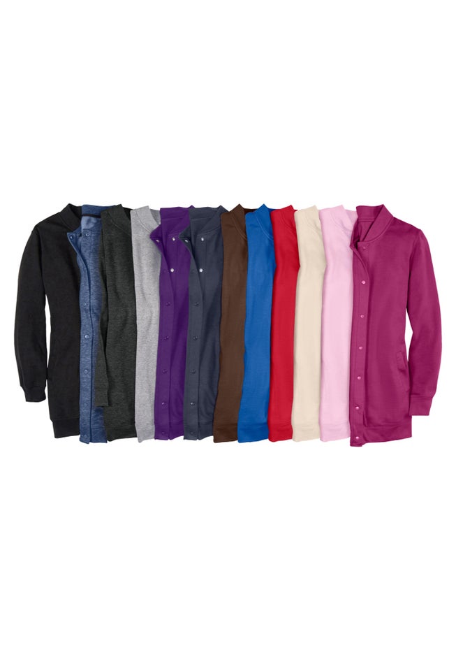 Fleece Baseball Jacket image number 1