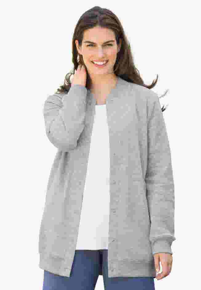 Fleece Baseball Jacket image number 3