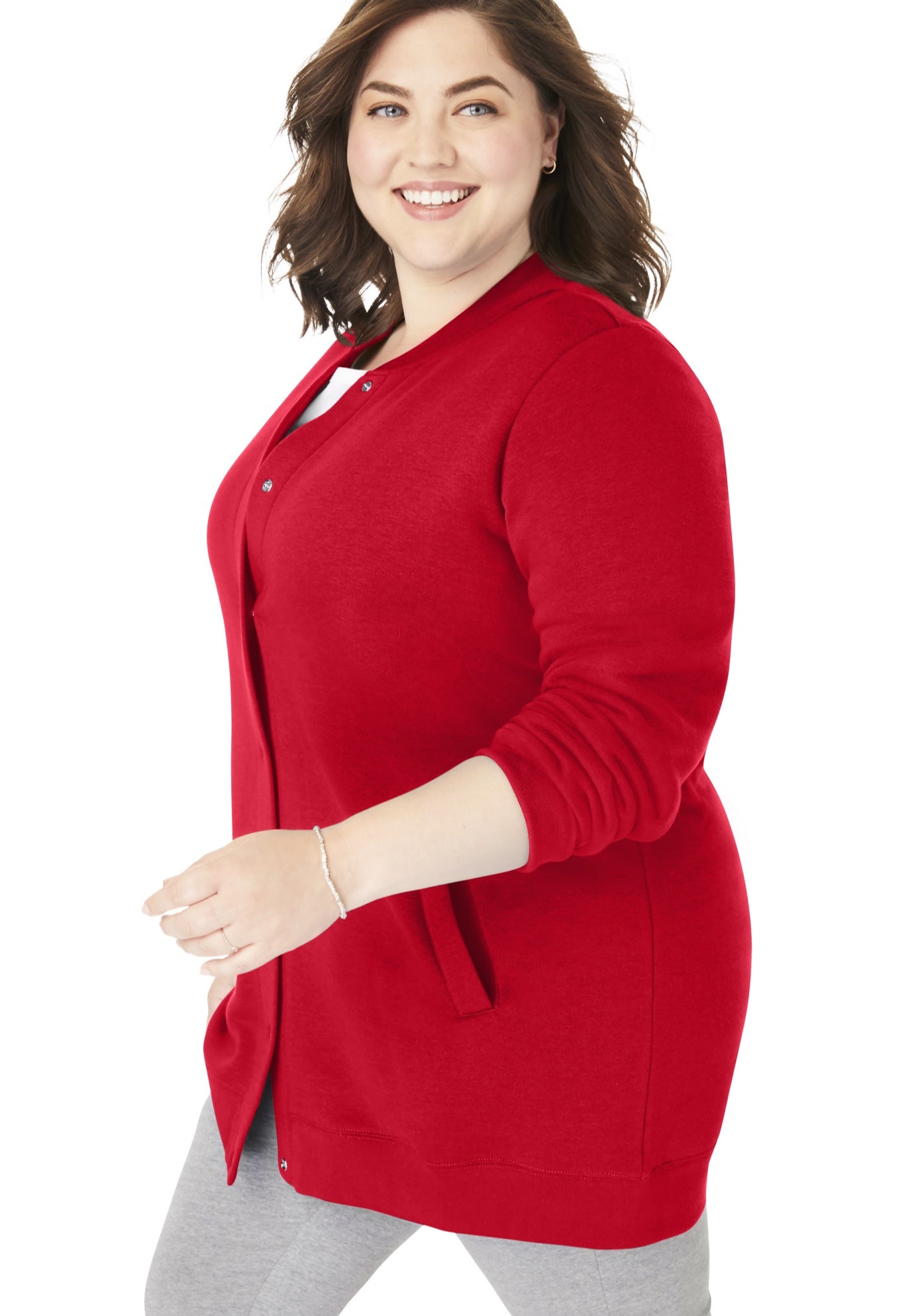 Fleece Baseball Jacket image number 2