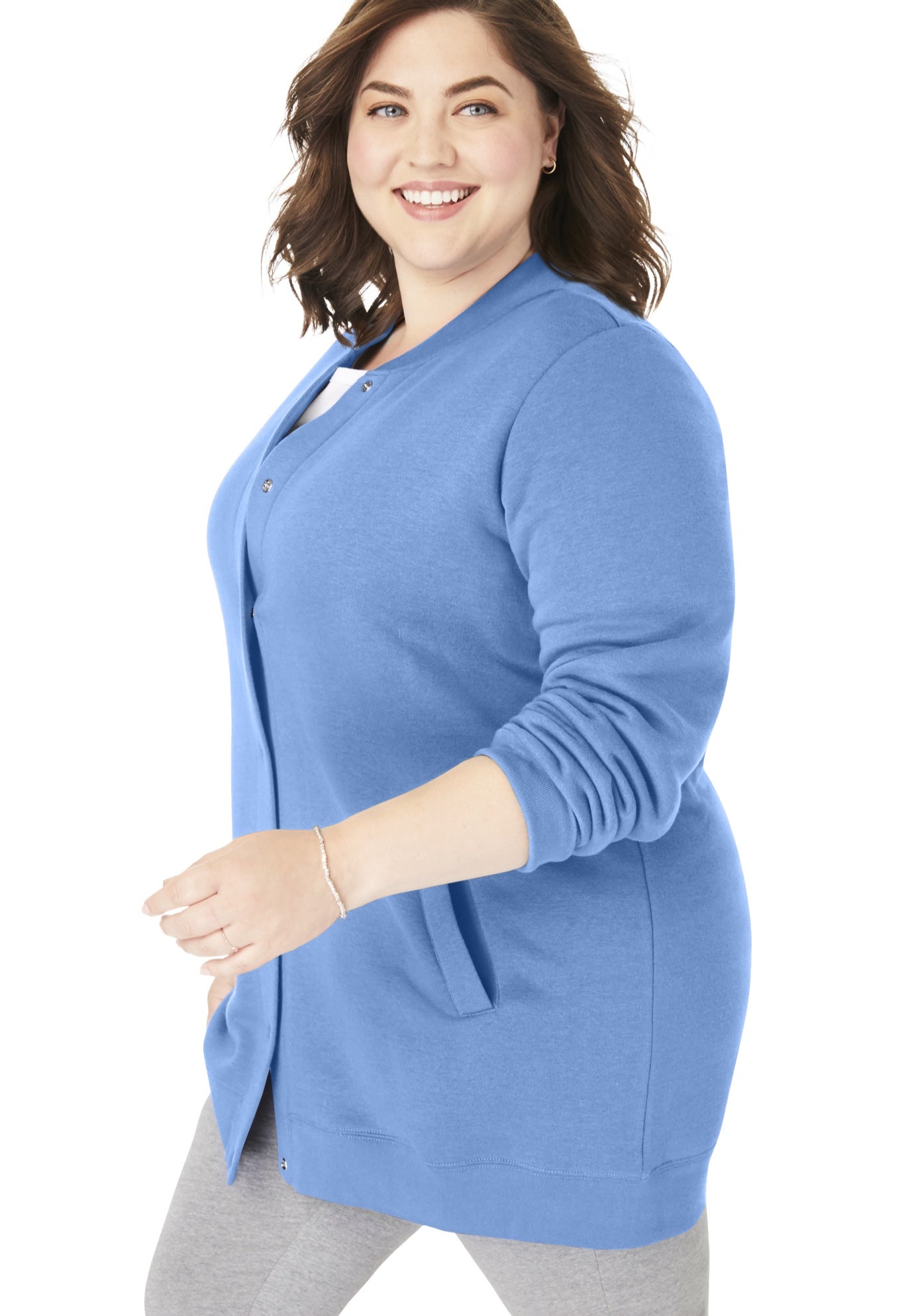 Fleece Baseball Jacket image number 2