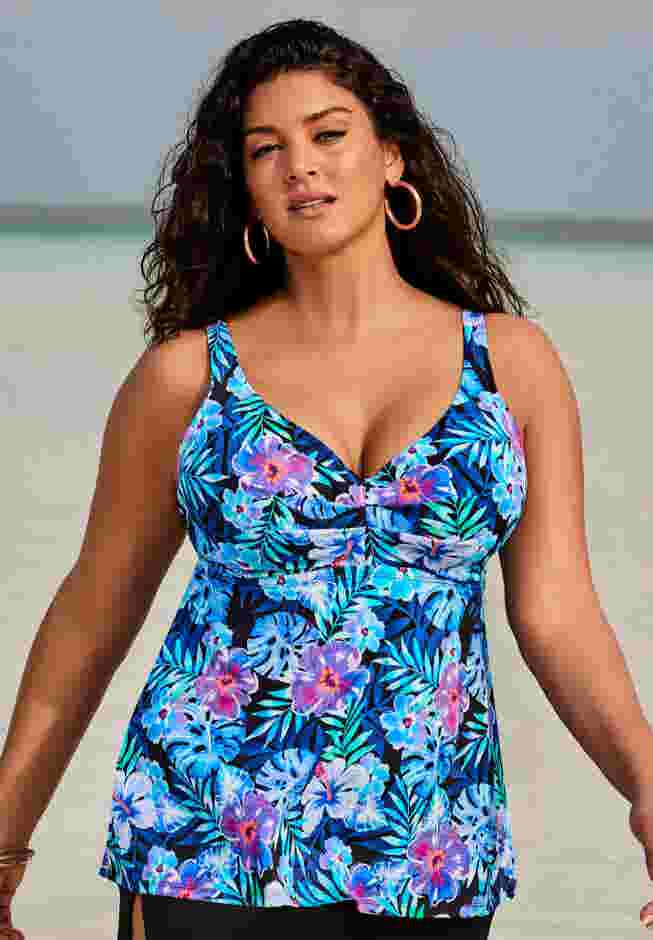 Bra Sized Sweetheart Underwire Tankini Top image number 0