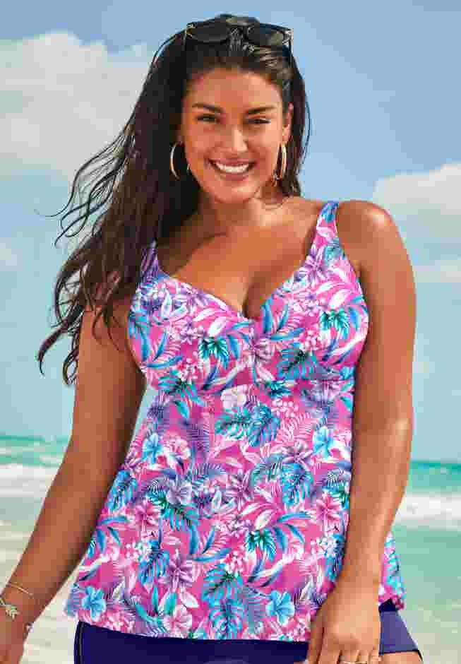 Bra Sized Sweetheart Underwire Tankini Top image number 0