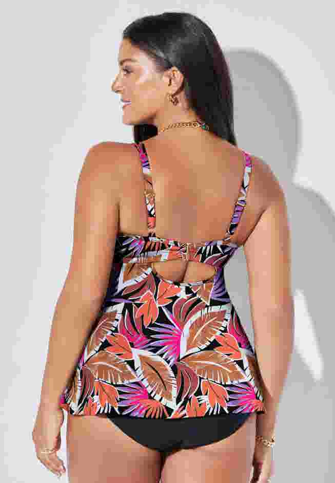 Bra Sized Crochet Underwire Tankini Top image number 1