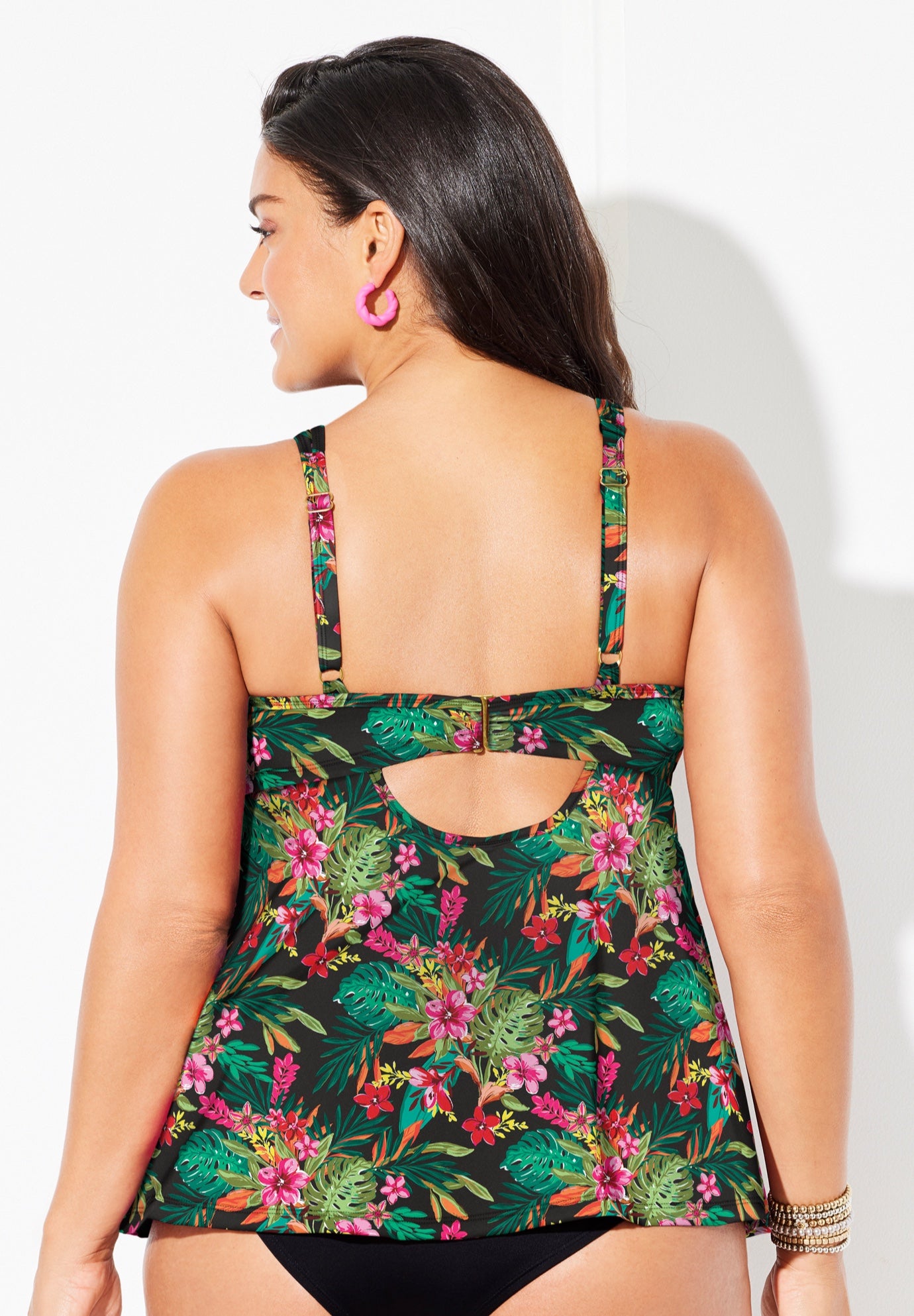 Bra Sized Crochet Underwire Tankini Top image number 4