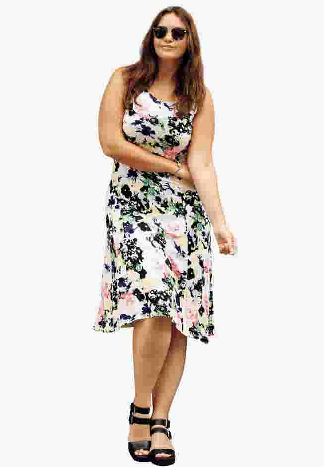 Sleeveless Knit Fit and Flare Knit Dress image number 0