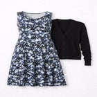 Stretch Knit Scoop Neck Sleeveless Fit And Flare Dress image number null