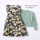 Stretch Knit Scoop Neck Sleeveless Fit And Flare Dress image number null