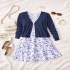 Stretch Knit Scoop Neck Sleeveless Fit And Flare Dress image number null