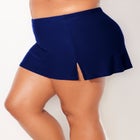Side Slit Swim Skirt With Built-In Brief image number null