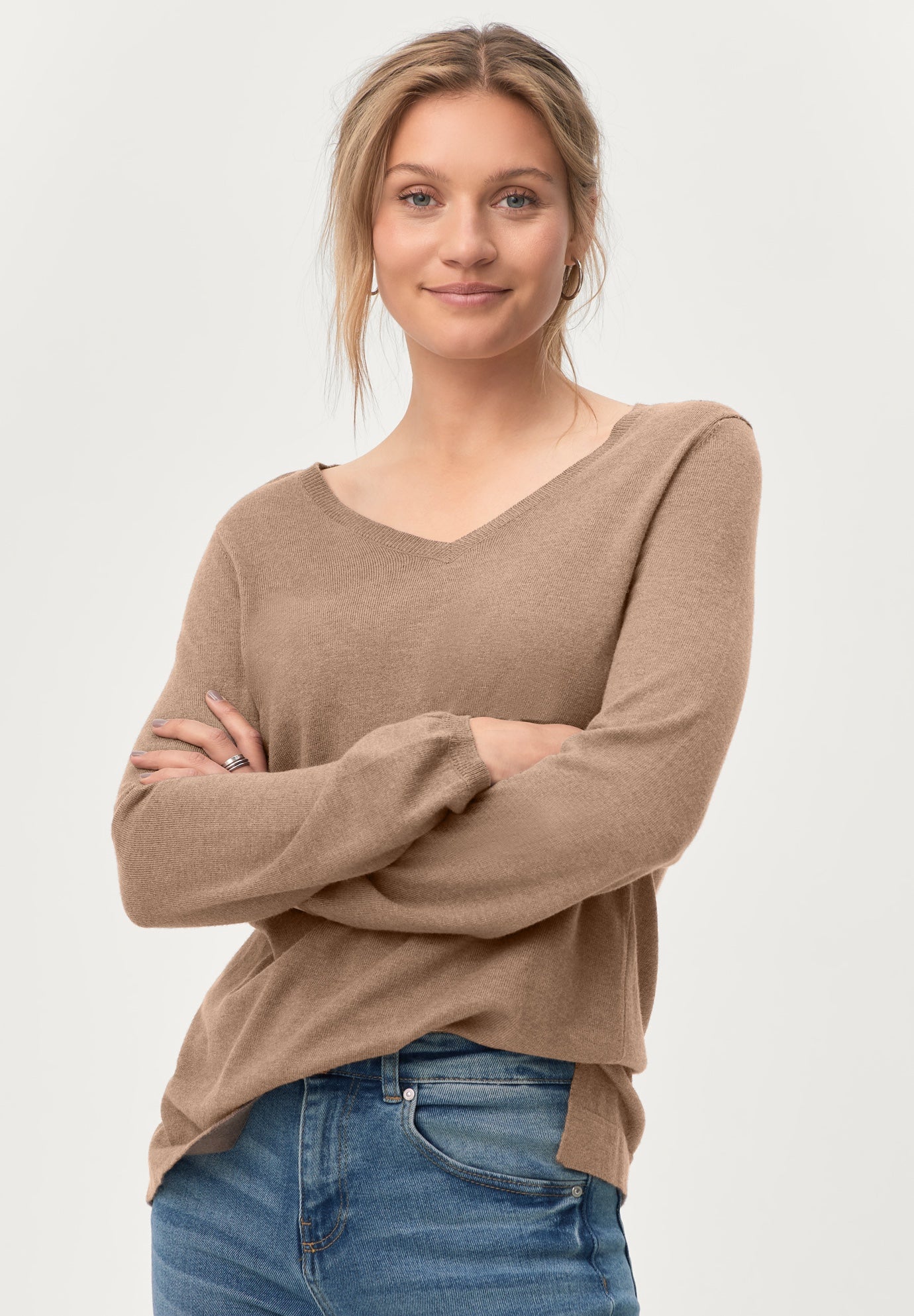 V-Neck Sweater Tunic image number 0
