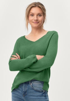 Lightweight V-Neck A-Line Sweater Tunic