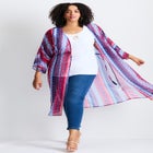 Tie-Front Duster Kimono image number 3