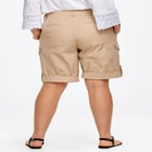 Stretch Mid-rise Cargo Convertible Bermumda Shorts image number null