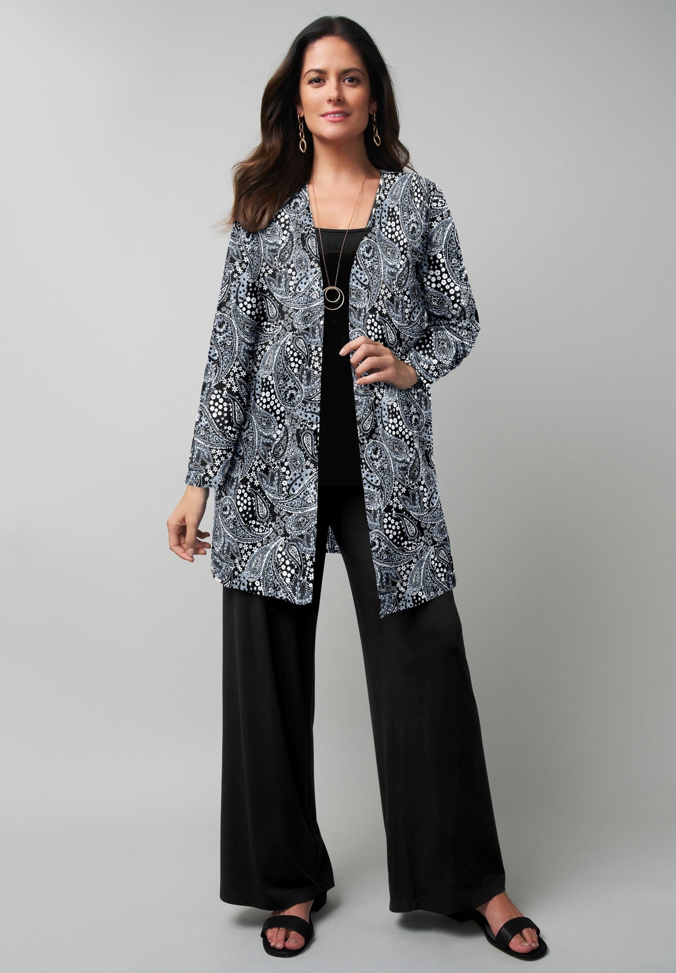 Everyday Stretch Knit Open Front Cardigan image number 2