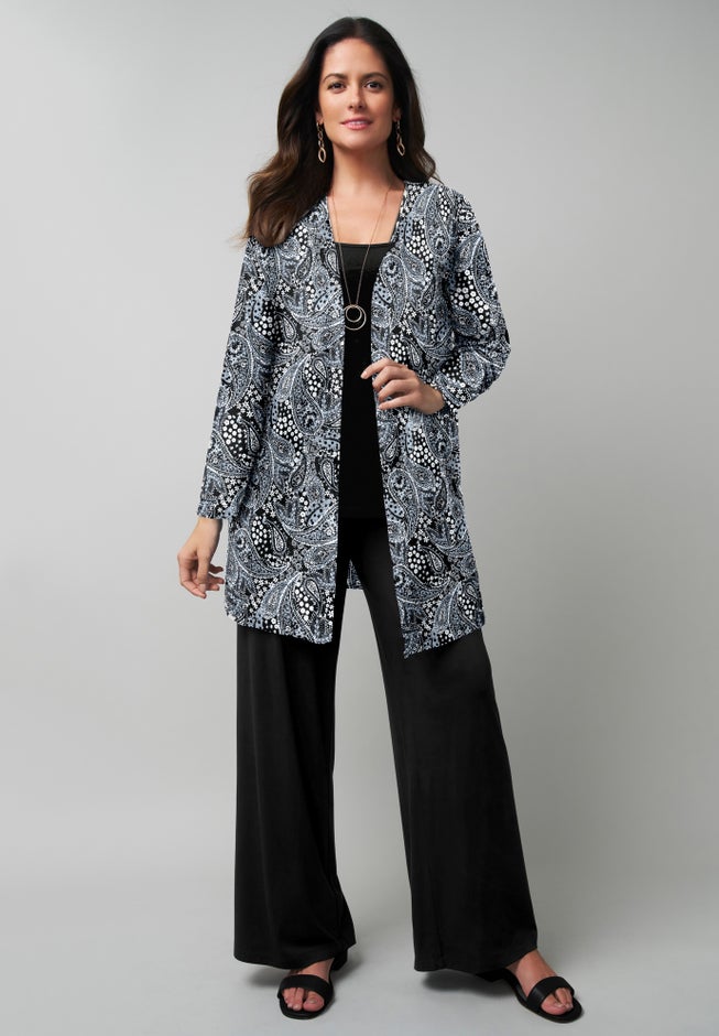 Everyday Stretch Knit Open Front Cardigan image number 2