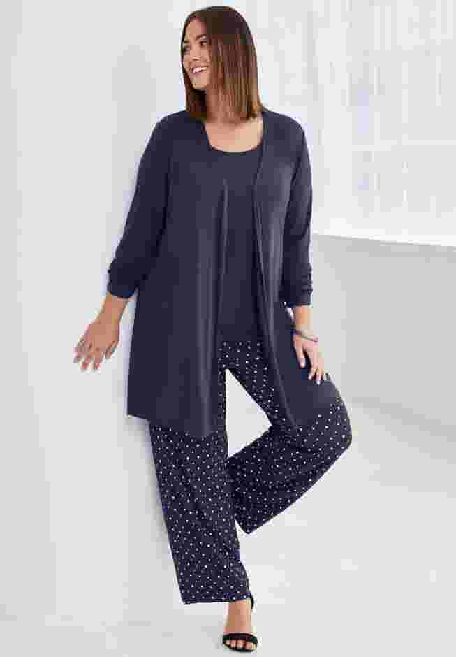 Everyday Stretch Knit Open Front Cardigan image number 3