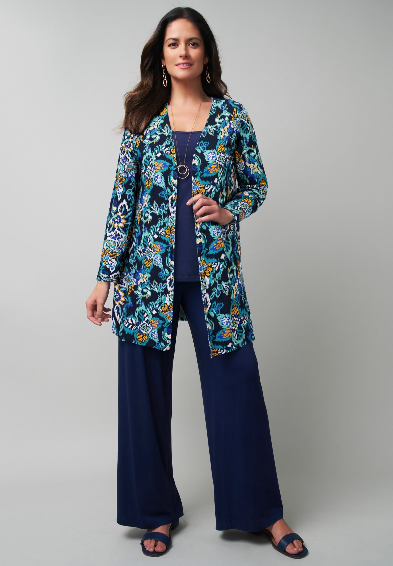 Everyday Stretch Knit Open Front Cardigan image number 3