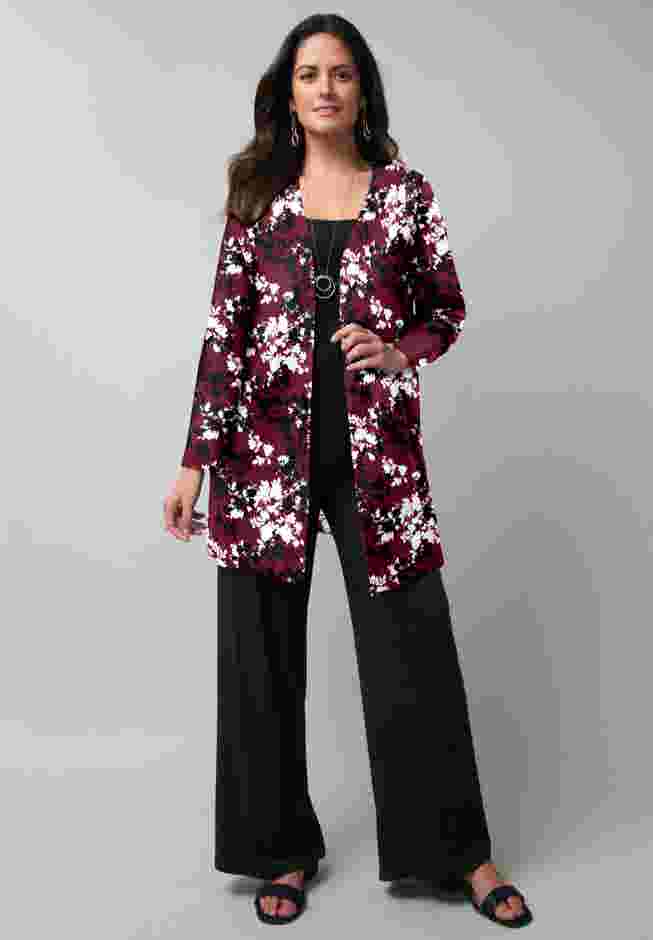 Everyday Stretch Knit Open Front Cardigan image number 0