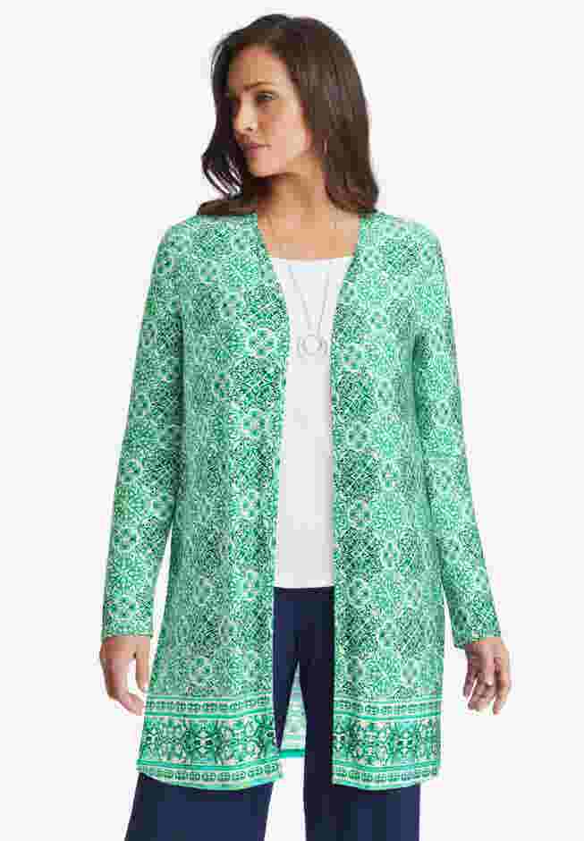 Everyday Stretch Knit Open Front Cardigan image number 0