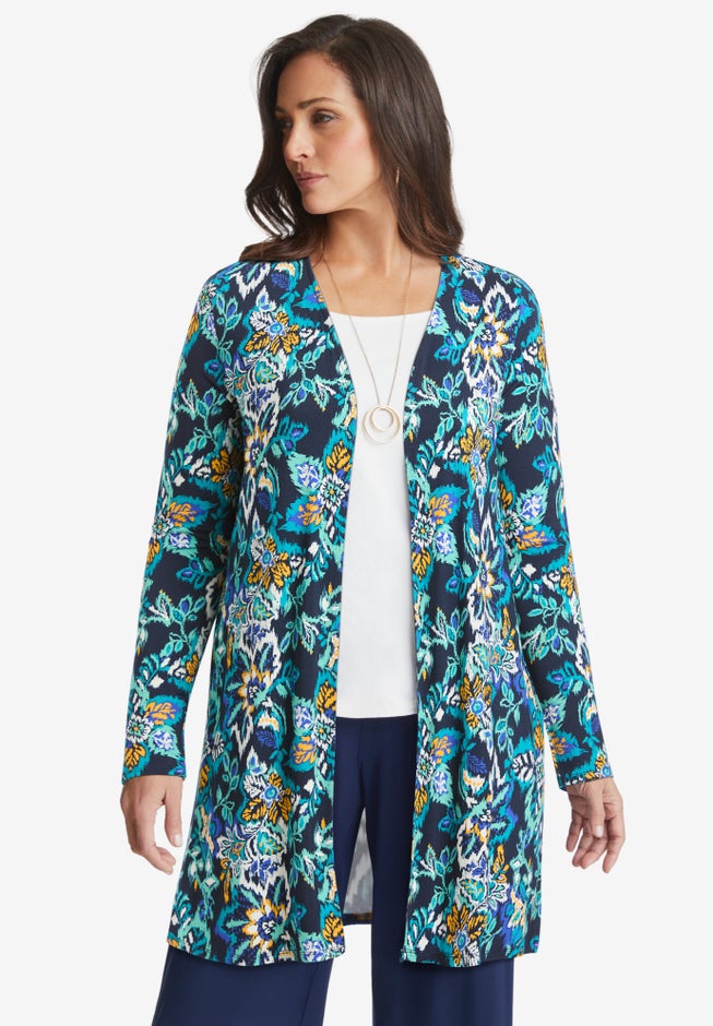 Everyday Stretch Knit Open Front Cardigan image number 0