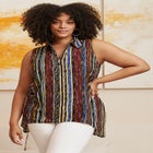 Zip Neck Hi-Low Shirt image number 5