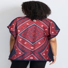 Crochet Trim Poncho Top image number null