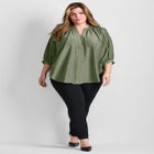Studded Blouson Sleeve Blouse image number 0