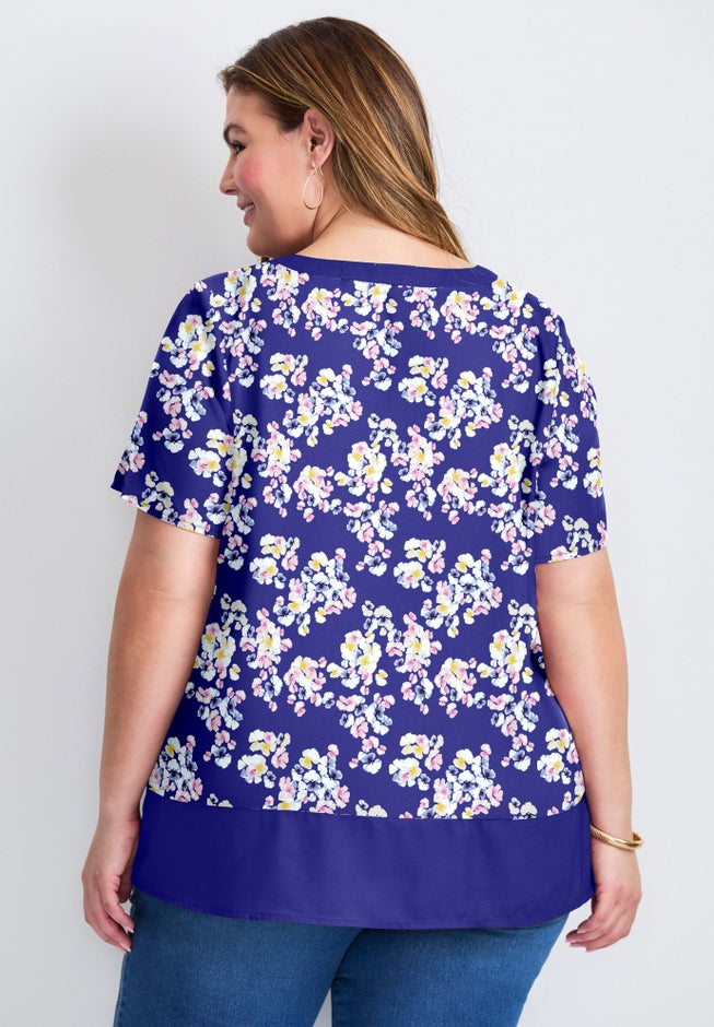 Color Block Hem Top image number 1