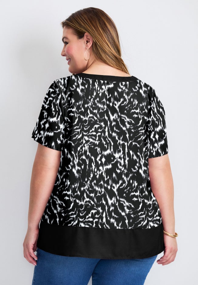 Color Block Hem Top image number 1