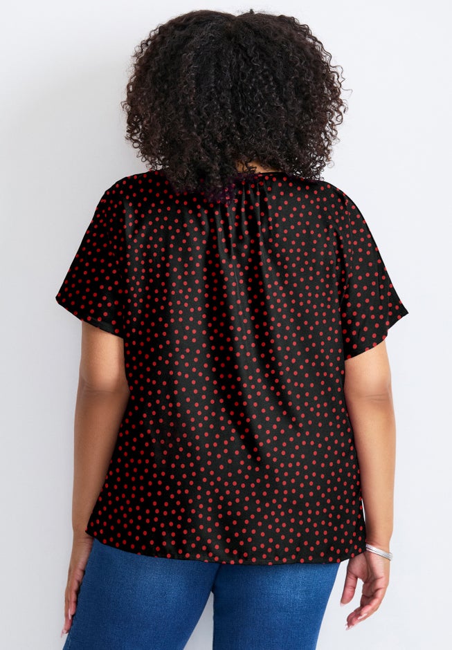Keyhole Dolman Sleeve Blouse image number 1