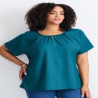 Keyhole Dolman Sleeve Blouse image number 0