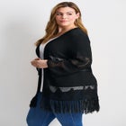 Pointelle Fringe Cardigan image number 2