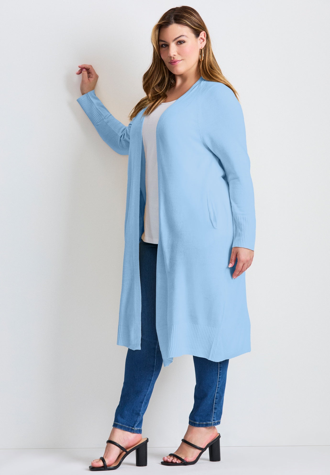 Raglan Sleeve Duster Cardigan image number 2