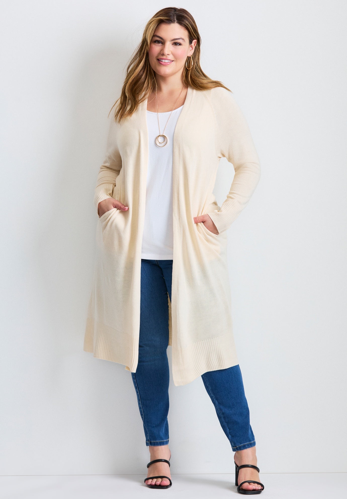 Raglan Sleeve Duster Cardigan image number 0