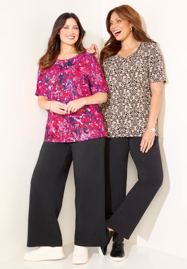 Suprema&reg; Ultra-Soft Scoopneck Tee image number 2