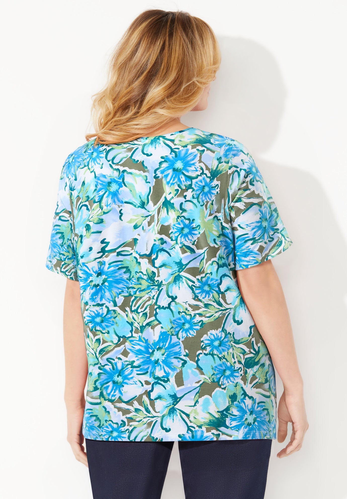 Suprema&reg; Short Sleeve V-Neck Tee image number 1