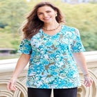 Suprema&reg; Short Sleeve V-Neck Tee image number null